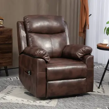 Riser and Recliner Chair, Lift Chair with Remote Control, Side Pockets, Pocket Spring in Dark Brown by HOMCOM