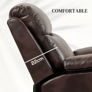 Riser and Recliner Chair, Lift Chair with Remote Control, Side Pockets, Pocket Spring in Dark Brown by HOMCOM
