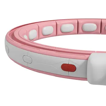 SPORTNOW Weighted Smart Hula Hoop, Massage Hula Ring with 16 Detachable Knots, 360° Auto-Rotating Ball and Digital Counter