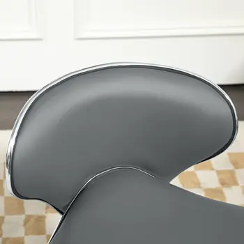 HOMCOM Adjustable Rolling Swivel Beauty Salon Chair, Stool for Spa in Grey