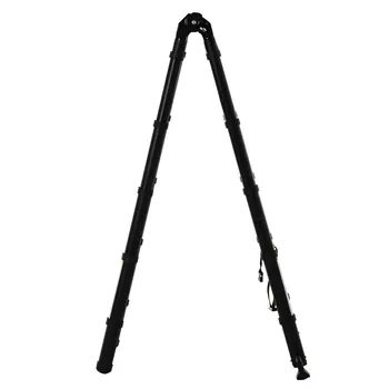 DURHAND 3.2m/10.5ft Extendable Telescopic Ladder, Aluminium Ladder with Anti-slip Pedals, Portable Foldable 10 Step Ladder, 150kg Capacity, EN131 in Black
