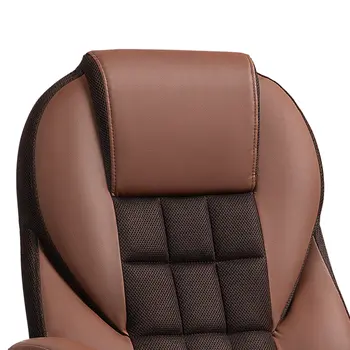 HOMCOM Faux Leather Office Chair in Brown