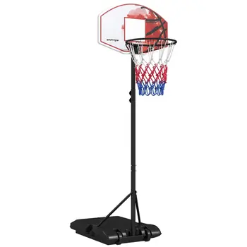 Adjustable Basketball Stand Net System, with Wheels, Enlarged Base, PE, Backboard, 179-209cm | SPORTNOW