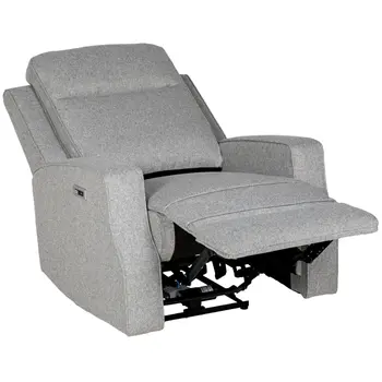Electric Recliner Armchair, Recliner Chair with Adjustable Leg Rest, USB Port in Grey | HOMCOM
