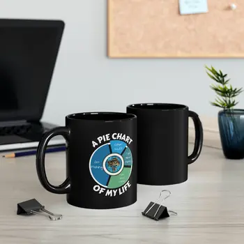 A PIE CHART of MY LIFE - 11oz Black Mug