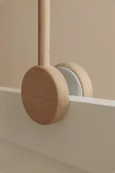 Wooden baby mobile arm fixed