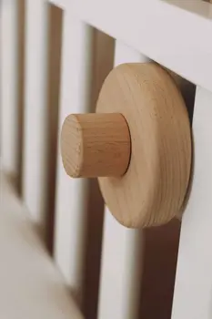 Wooden baby mobile arm fixed