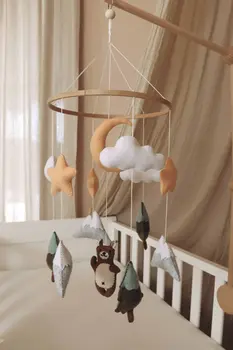 Handmade Brown Bear baby mobile