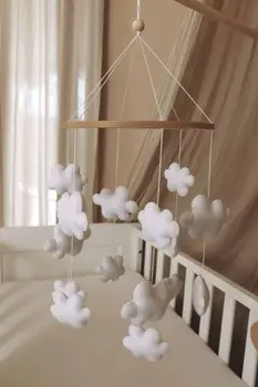 Handmade Clouds baby mobile