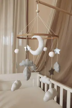 Handmade Moon And Stars baby mobile