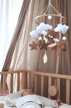 Handmade Sleeping Teddy baby mobile