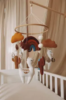 Handmade Lama baby mobile