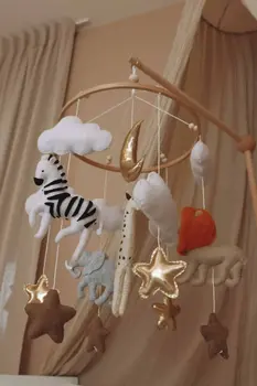 Complete set Handmade Safari baby mobile (Mobile + Arm + Box)