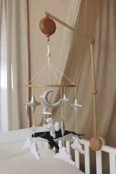 Complete set Handmade wooden astronaut mobile (Mobile + Arm + Box)