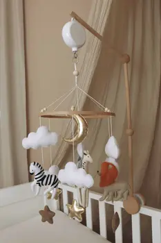 Complete set Handmade Safari baby mobile (Mobile + Arm + Box)