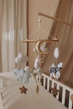 Complete set Handmade Safari baby mobile (Mobile + Arm + Box)