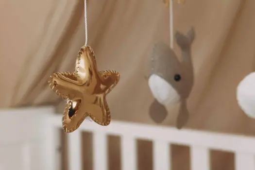 Handmade Little Whales baby mobile