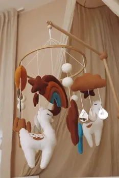Handmade Lama baby mobile