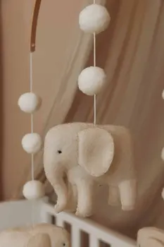 Complete set Handmade Elephants baby mobile (Mobile + Arm + Box)
