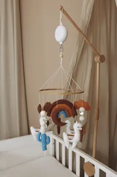 Complete set Handmade Lama baby mobile (Mobile + Arm + Box)
