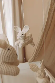 Handmade Crochet Bunny baby mobile