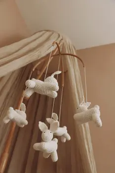 Handmade Crochet Bunny baby mobile