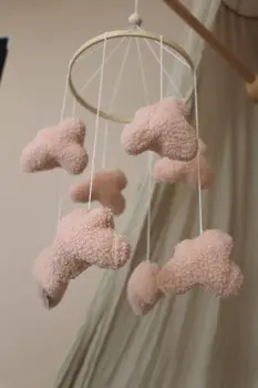 Handmade Boucle clouds pink
