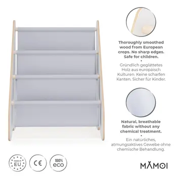 MAMOI® Bibliothèque meuble de rangement pour enfant, Petite bibliotheque murale, Etagere livre et meuble pour chambre de bebe, Bibliothèques montessori pour enfants