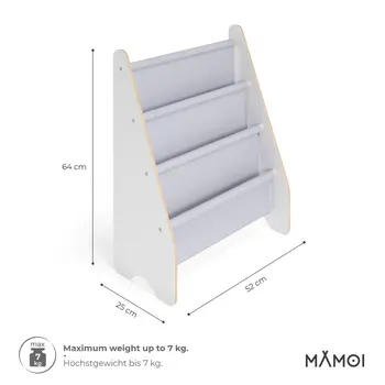 MAMOI® Bibliothèque meuble de rangement pour enfant, Petite bibliotheque murale, Etagere livre et meuble pour chambre de bebe, Bibliothèques montessori pour enfants