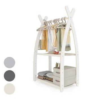 MAMOI® Portant vetement enfant 53x95x32cm | Portant a vetement Yarnwood | Penderie vetement armoire enfant bebe | Meubles enfants bois meuble vetement | 100% ECO | Fabriqué dans l'UE