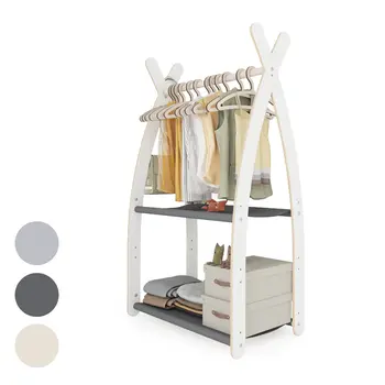 MAMOI® Kleiderstange Baby Kinderzimmer | Kinderkleiderstange 53x95x32cm | Kinder Kleiderständer Baby | Garderobenständer | Baby Garderobe | Kindergarderobe | 100% ECO | Made in EU