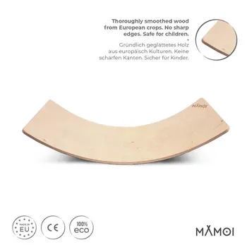 MAMOI® Wooden balance board for kids, Rocker seesaw, Baby balancing games, Toddler balance game, Wobble board, Play equipment for children, montessori sensory toys