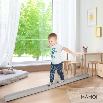 MAMOI® Schwebebalken für zuhause, Balancierbalken für kinder, Balken turnen klappbar, Turngeräte indoor, Balancieren und Turnbalken, Gymnastic bar