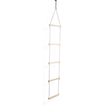 MAMOI® Strickleiter strapazierfähige Kletterleiter für Kinder aus Holz und Baumwollkordel, skandinavisches Design, 100% ECO, hergestellt in der EU.