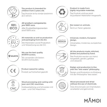 MAMOI® Klettergerüst Indoor, Sprossenwand für kinderzimmer, Turnringe kinder für klettern, Kletterwand und spielgeräte Yarnwood, Turngeräte mit Klimmzugstange für drinnen, Sportgeräte ab 3 jahre