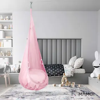 MAMOI® Cocon hamac pour enfant, Fauteuil suspendu pour bebe, Balançoire thérapeutique de coton, Balancoire sensorielle interieur, Jeu sensoriel autisme