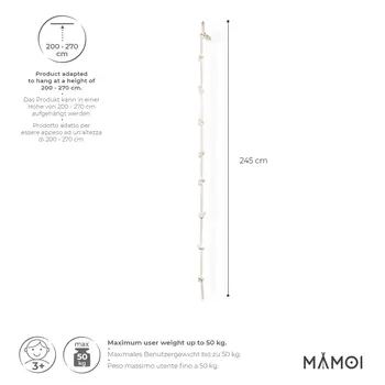 MAMOI® Kids Climbing Rope | Kids Climbing Net  | Climbing Rope Kids | Kids Rope | 100% ECO | Made in EU