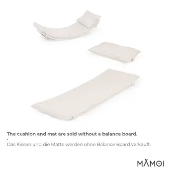 MAMOI® Oreiller de Planche D`équilibre Beige | Tapis de Planche D'équilibre | Tapis de Balance Board | Matériau de la Planche D`équilibre | Coussin pour Balance Board | CE | 100% ECO | Made in EU