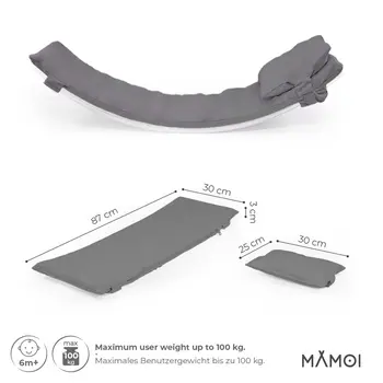 MAMOI® Balance Board Kissen | Balance Board Matte | Balance Board Material | Kissen für Balance Board | CE | 100% ECO | Made in EU