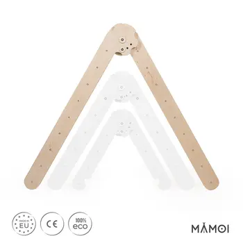 MAMOI® Triangle descalade interieur pour enfant, Mur escalade intérieur en bois pour bebe à partir de 1/2/3 an, Motricité libre montessori