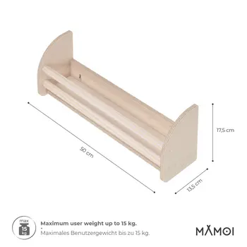 MAMOI® Bücherregal für kinder, Bücherkiste für kinderzimmer, Book shelf, Buchregal, Wandregal kinderregal, Kinderbücherregal, Bücherbank aus holz, Kindermöbel für kleines kind montessori