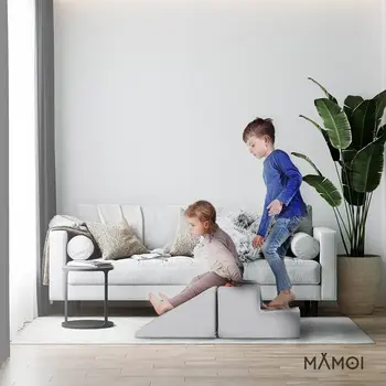 MAMOI® Baby Climbing Blocks | Foam Play Set | Climbing Blocks for Baby Softplay Set | Soft Play Slide and Step Set | Climbing Blocks for Toddlers | 100% ECO | Made in EU