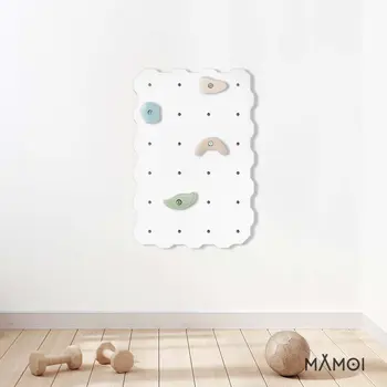 MAMOI® Climbing wall for kids, Wooden frame for toddlers, Play equipment with rock holds for toddler, Indoor baby and childrens frames montessori from age 3 years old