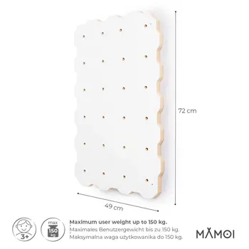 MAMOI® Climbing wall for kids, Wooden frame for toddlers, Play equipment for toddler, Indoor baby and childrens frames montessori from age 3 years old