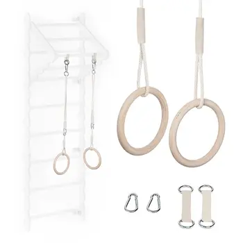 MAMOI® Trapeze bar baby swing, Indoor gymnastic rings, Monkey bars gorilla gym, Gymnastics pull up equipment for kids, Olympic rings and swings for calisthenics