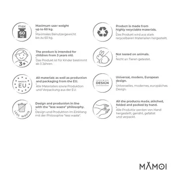 MAMOI® Swing hanging chair Grey, Indoor hammock, Sensory swing seat for bedroom for kids, Child door swinging nest for autism, Garden egg swings for children
