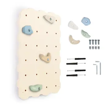 MAMOI® Kletterwand für kinderzimmer, Klettergerüst und spielgeräte indoor, Klettern mit Klettergriffe für kinder, Klettersteine, Kletterturm mit Griffe, Turngeräte, Montessori
