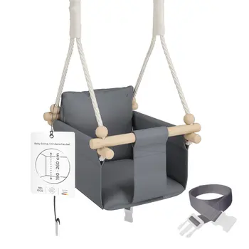 MAMOI® Babyschaukel, Baby schaukel Indoor Outdoor, Kinderschaukel aus Holz, Holzschaukel für Kinder, Schaukeln für türrahmen, Swing, Kleinkinderschaukel ab 1 jahr für Kinderzimmer