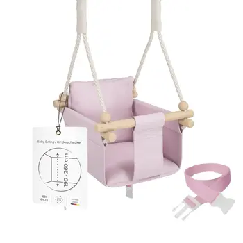 MAMOI® Babyschaukel, Baby schaukel Indoor Outdoor, Kinderschaukel aus Holz, Holzschaukel für Kinder, Schaukeln für türrahmen, Swing, Kleinkinderschaukel ab 1 jahr für Kinderzimmer