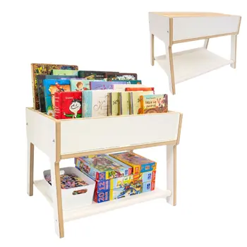 MAMOI® bibliothèque pour enfants en bois, étagère pour enfants, étagère pour livres d'enfants, support de livres, étagère et étagère murale pour chambre d'enfants. Book Shelf.